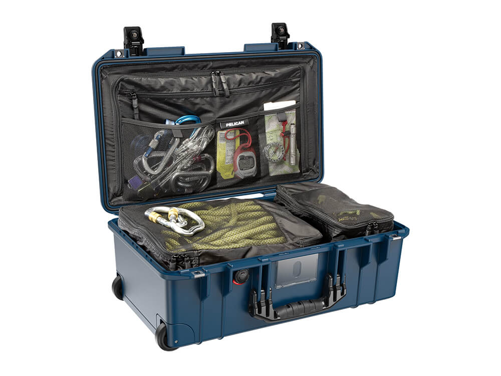 Pelican 1500 Case, Black with Blue Handle & Latches